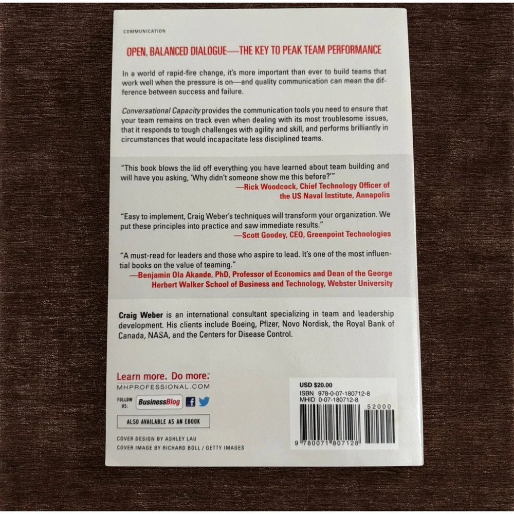 Conversational Capacity – Craig‎ Weber (Paperback, Excellent Condition)